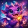 Colorful stylized cat avatar with bright fur in abstract art style.